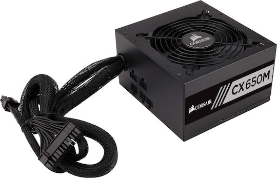 Corsair CX Series CX650M 650W Μαύρο Τροφοδοτικό Υπολογιστή Semi Modular 80 Plus Bronze