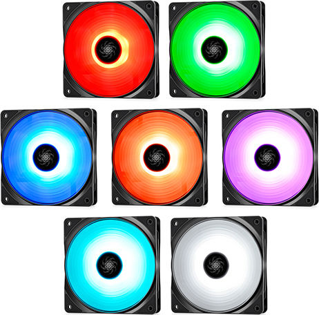 Deepcool RF 120 Case Fan 1500rpm 56.5cfm with RGB Lighting and 4-Pin PWM Connection