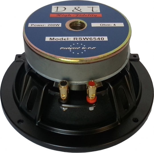 DT Electronics RSW-6540 Ηχείο Αυτοκινήτου 6.5" με 200W RMS (Woofer)