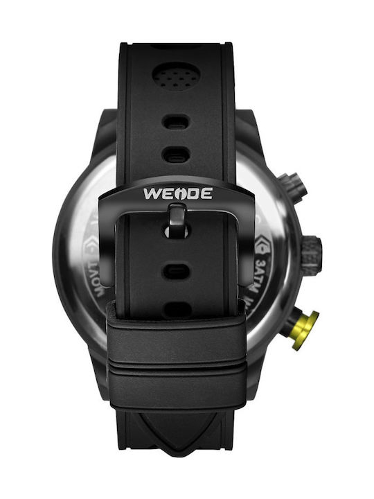 Weide Men's Watch 50mm Battery with Black Rubber Strap