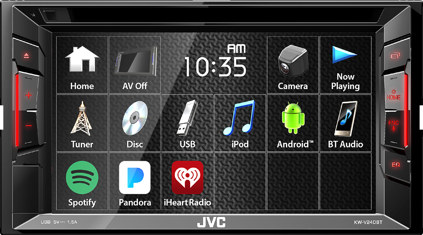 JVC KWV240BT Ηχοσύστημα Αυτοκινήτου Universal 2DIN (Bluetooth/USB) με