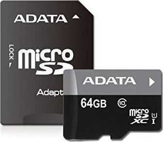 Adata Premier microSDXC 64GB U1 UHS-I 30MB/s με αντάπτορα