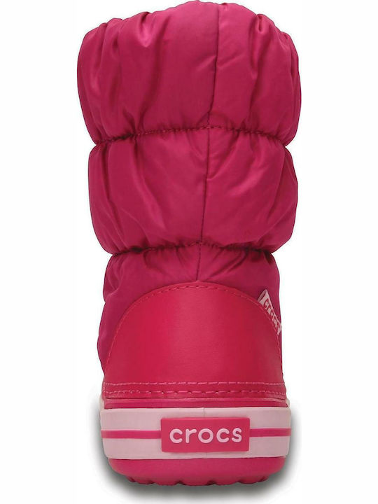 Winter Puff Anatomical Kids Snow Boots Fuchsia