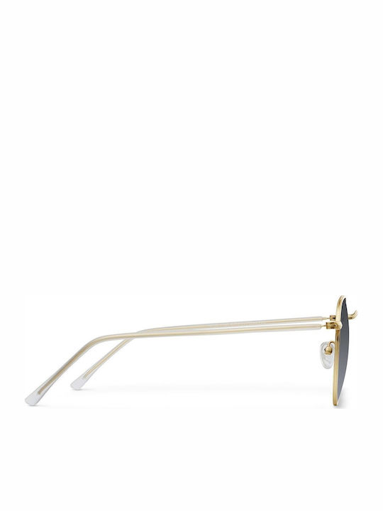 Meller Yster Unisex Sunglasses with Gold Metal Frame and Black Polarized Lens Y-GOLDCAR