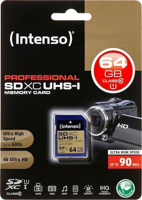 Intenso Professional SDXC 64GB Class 10 U1 UHS-I