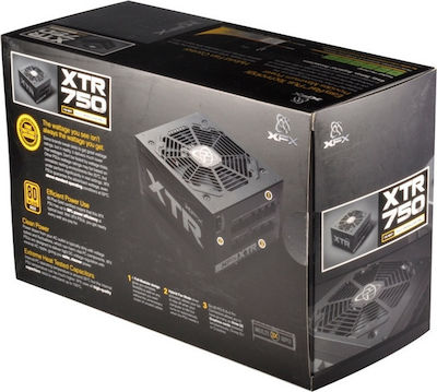 XFX Pro Series 750W Black Edition 750W Захранващ блок за компютър Пълен модул 80 Plus Gold