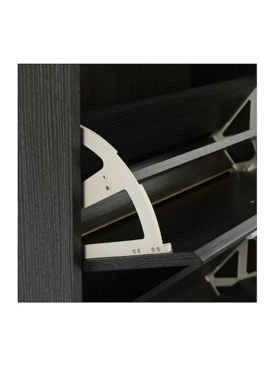 Suport pentru pantofi Davina cu 3 Rafturi Zebrano L62xW24xH110cm