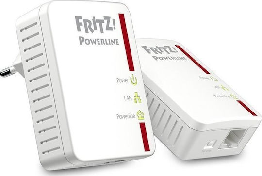 FRITZ Fritz! 510E Powerline Διπλού Kit για Ενσύρματη Σύνδεση και Θύρα Ethernet