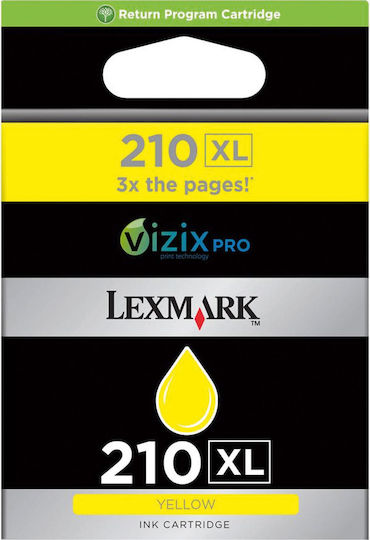 Lexmark 210XL Original Cerneală Imprimantă InkJet Galben (14L0177E)