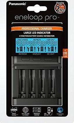 Panasonic Eneloop Professional BQ-CC65 USB Charger 4 Batteries Ni-MH Size AA/AAA