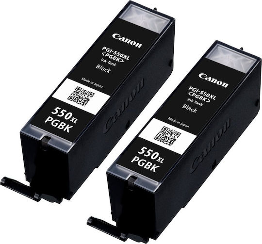 Canon PGI-550XL Original Pack of 2 InkJet Printer Inks Black (6431B005)