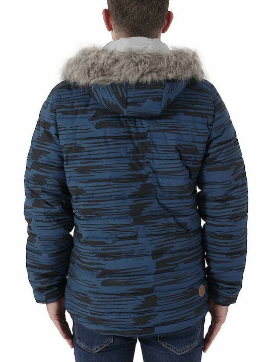 Basehit Men's Winter Puffer Jacket Navy Blue