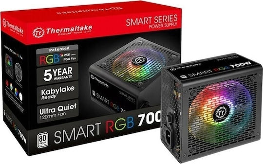 Thermaltake Smart RGB 700W Черен Компютърно захранване Пълен кабел 80 Plus Standard