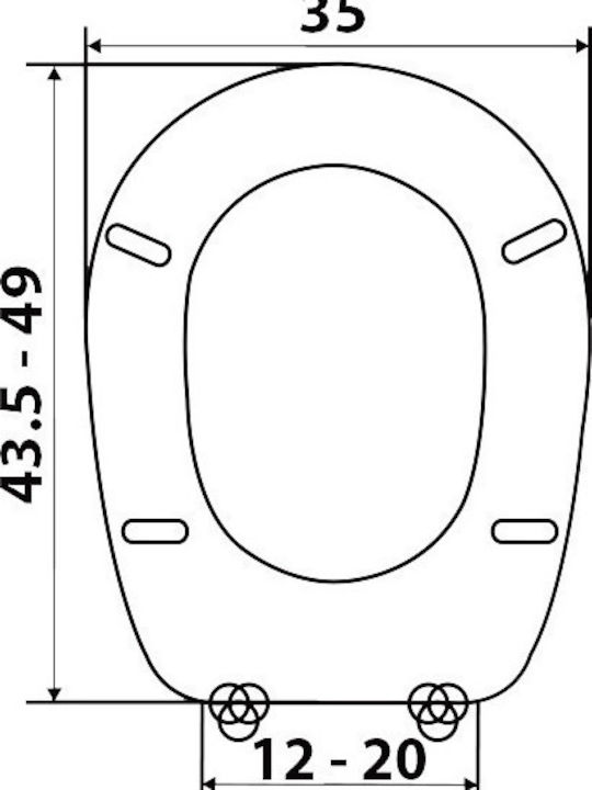 ΕΒΙΟΠ Plastic Toilet Seat Pink Liuto 44cm
