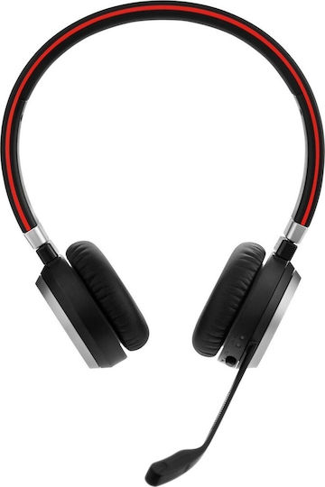 Jabra Evolve 65 MS Stereo Ασύρματα On Ear Multimedia Ακουστικά με μικροφωνο και σύνδεση Bluetooth / USB-A