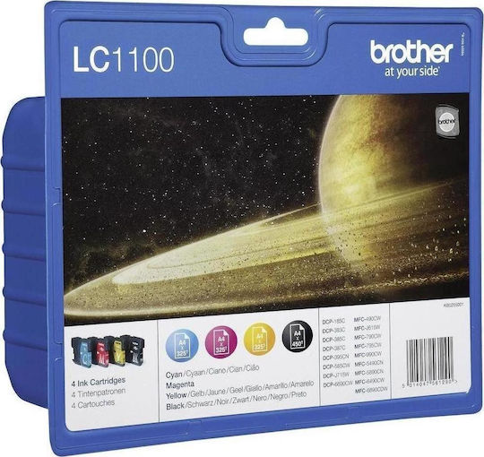 Brother LC1100 Multipack Original Pack of InkJet Printer Inks Multiple (Color) (LC-1100VALBP)