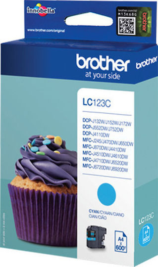 Brother LC123 Original InkJet Printer Ink Cyan (LC-123C)