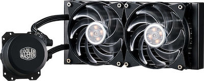 CoolerMaster MasterLiquid ML240L RGB Υδρόψυξη Επεξεργαστή Διπλού Ανεμιστήρα 120mm για Socket AM4/115x