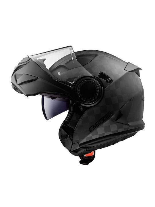 LS2 FF313 Vortex Flip-Up Helmet with Pinlock and Sun Visor ECE 22.05 1390gr Matt Carbon FF313