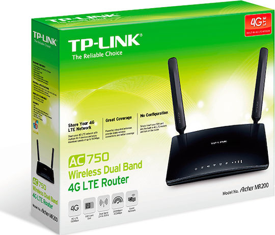 TP-LINK Archer MR200 v2 Wireless 4G Router Wi‑Fi 5 with 3 Ports