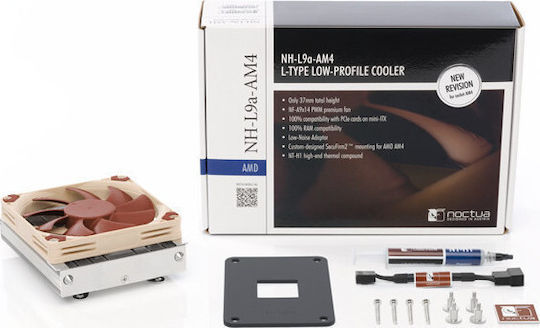 Noctua NH-L9a-AM4 Ψύκτρα Επεξεργαστή Low Profile για Socket AM4 Καφέ