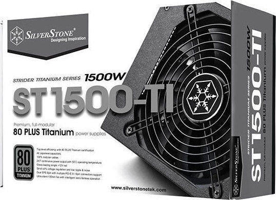 Silverstone Strider Titanium rev. 2.0 1500W Μαύρο Τροφοδοτικό Υπολογιστή Full Modular 80 Plus Titanium