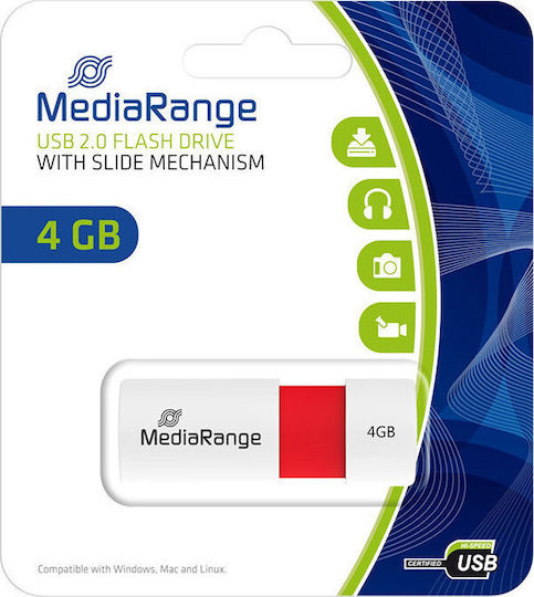 MediaRange 4GB USB 2.0 Stick Red