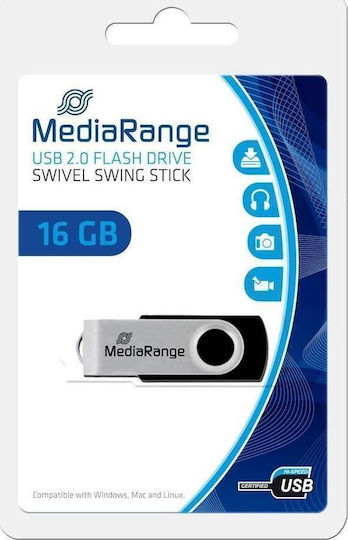 MediaRange 16GB USB 2.0 Stick Ασημί
