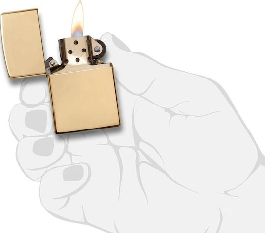 Zippo Classic Windproof Lighter Flame High Polish Brass