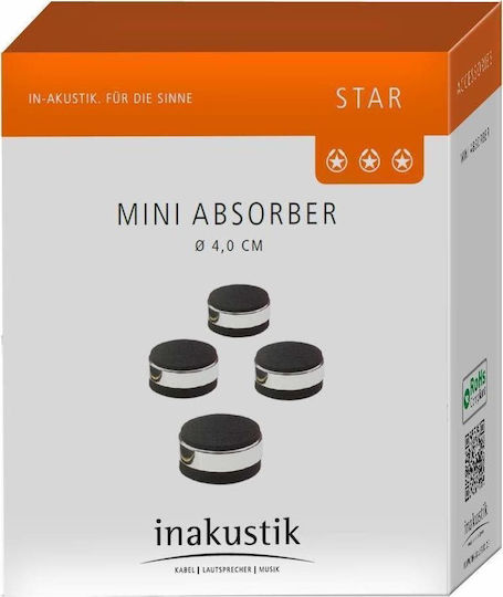 Inakustik Star Mini Amortizoare pentru difuzoare Set de 4 bucăți Argintiu