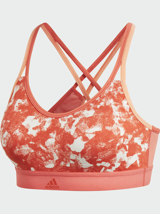 Adidas All Me Printed Bra Women's Sports Bra Orange