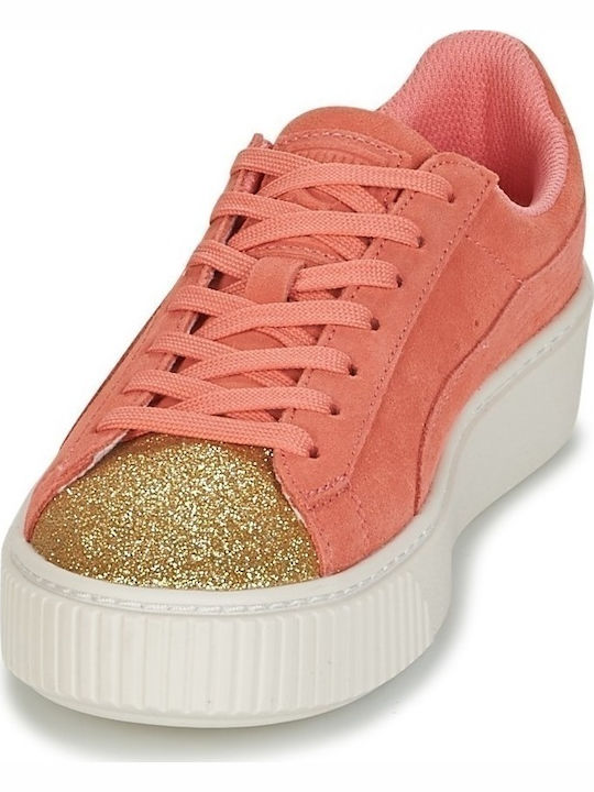 Puma Kids Sneakers Suede Platform Glam Orange