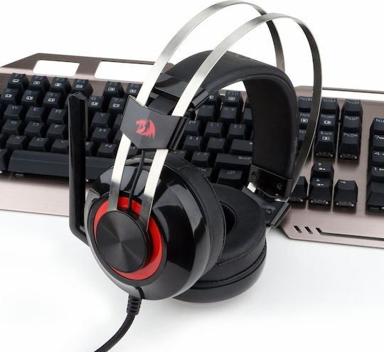 Redragon Talos 7.1 Over Ear Gaming Headset cu conexiune USB Negru