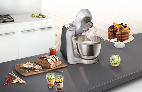 Bosch Κουζινομηχανή 1000W με Ανοξείδωτο Κάδο 3.9lt