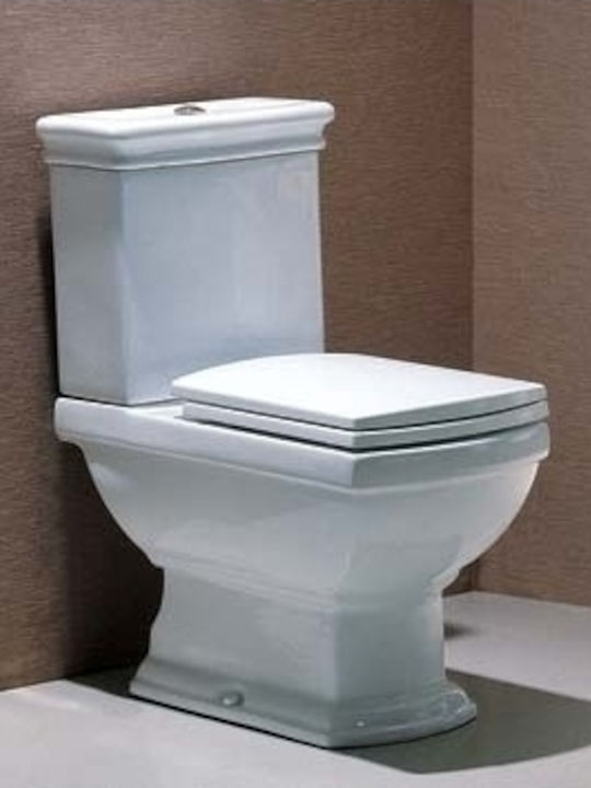 Huida Pantheon Stehende Toilette mit Spülung mit Deckel Sanftes Schließen Weiße Huida Pantheon Stehende Toilette mit Spülung mit Deckel Sanftes Schließen Weiße