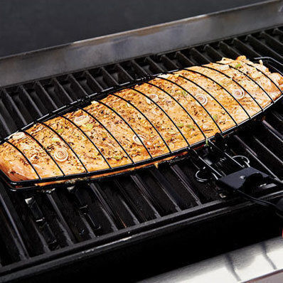 GrillPro Διπλή Μεταλλική Σχάρα Ψησίματος Αντικολλητική για Ψάρια 42x16εκ.