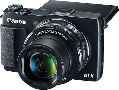 Canon PowerShot G1 X Mark II Kompakte Kamera 12.8MP Optischer Zoom 5x mit Bildschirmgröße 3.0" und Videoauflösung 1920 x 1080 Pixel Schwarz