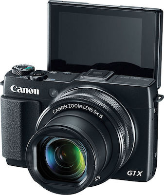Canon PowerShot G1 X Mark II Kompakte Kamera 12.8MP Optischer Zoom 5x mit Bildschirmgröße 3.0" und Videoauflösung 1920 x 1080 Pixel Schwarz