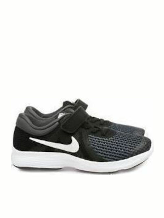 Revolution Revolution 4 I Kids Sports Shoes Running with Hoop & Loop Closure Black / White / Anthracite