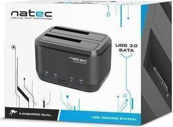 Natec NSD-0955 Dockingstation für 2 Festplatten SATA 2.5" / 3.5" mit USB 3.0 Verbindung (NSD-0955)