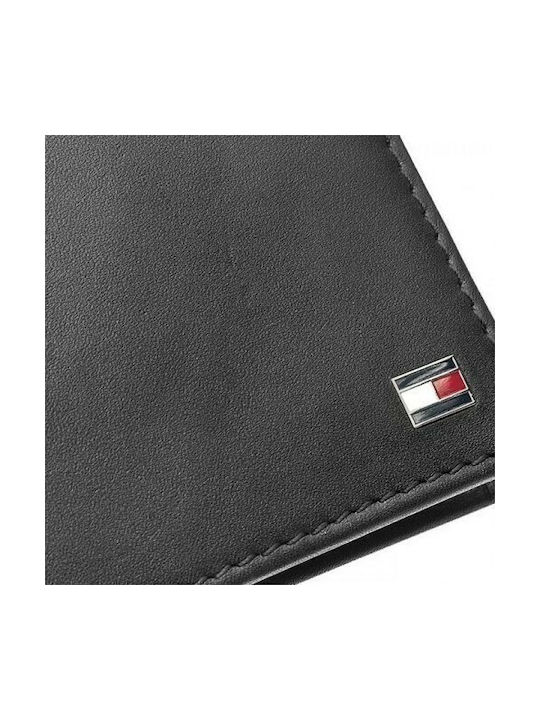 Tommy Hilfiger Small Embossed Bifold Men's Leather Wallet Black