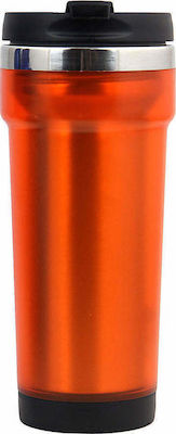 Ecolife Coffee Thermos Glas Thermosflasche Rostfreier Stahl BPA-frei Orange 420ml 33-BO-4014