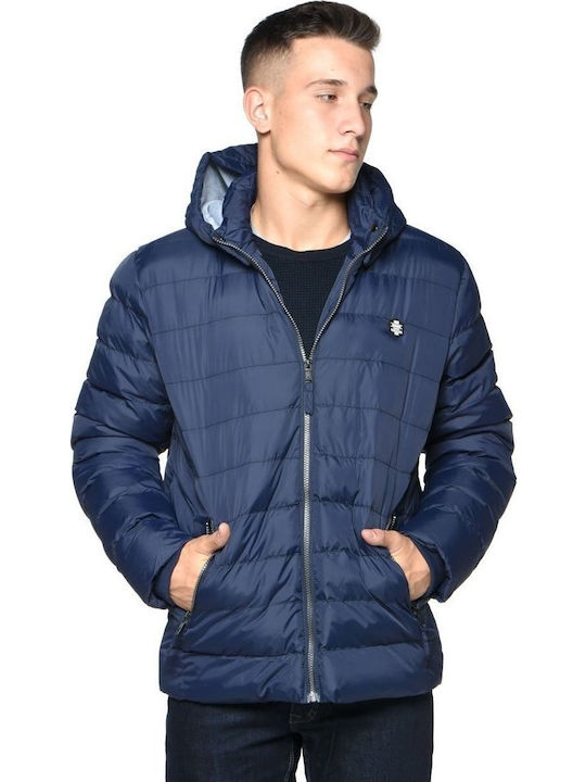 Χειμωνιάτικο Μπουφάν Puffer Navy Μπλε