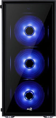 Aerocool Quartz Gaming Midi-Turm Computergehäuse mit RGB-Beleuchtung Mehrfarbig