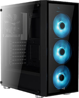 Aerocool Quartz Gaming Midi-Turm Computergehäuse mit RGB-Beleuchtung Mehrfarbig