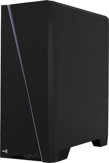 Aerocool Cylon Gaming Midi Tower Computer Case with Side Window and RGB Lighting Black
