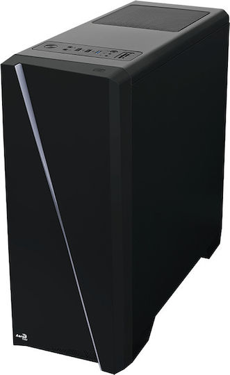 Aerocool Cylon Gaming Midi Tower Computer Case with Side Window and RGB Lighting Black