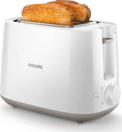 Philips Φρυγανιέρα 2 Θέσεων 830W Λευκή