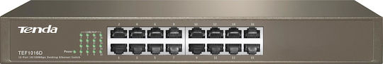 Tenda TEF1016D Unmanaged L2 Switch with 16 Ethernet Connections