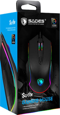Sades Scythe RGB Gaming Mouse Black